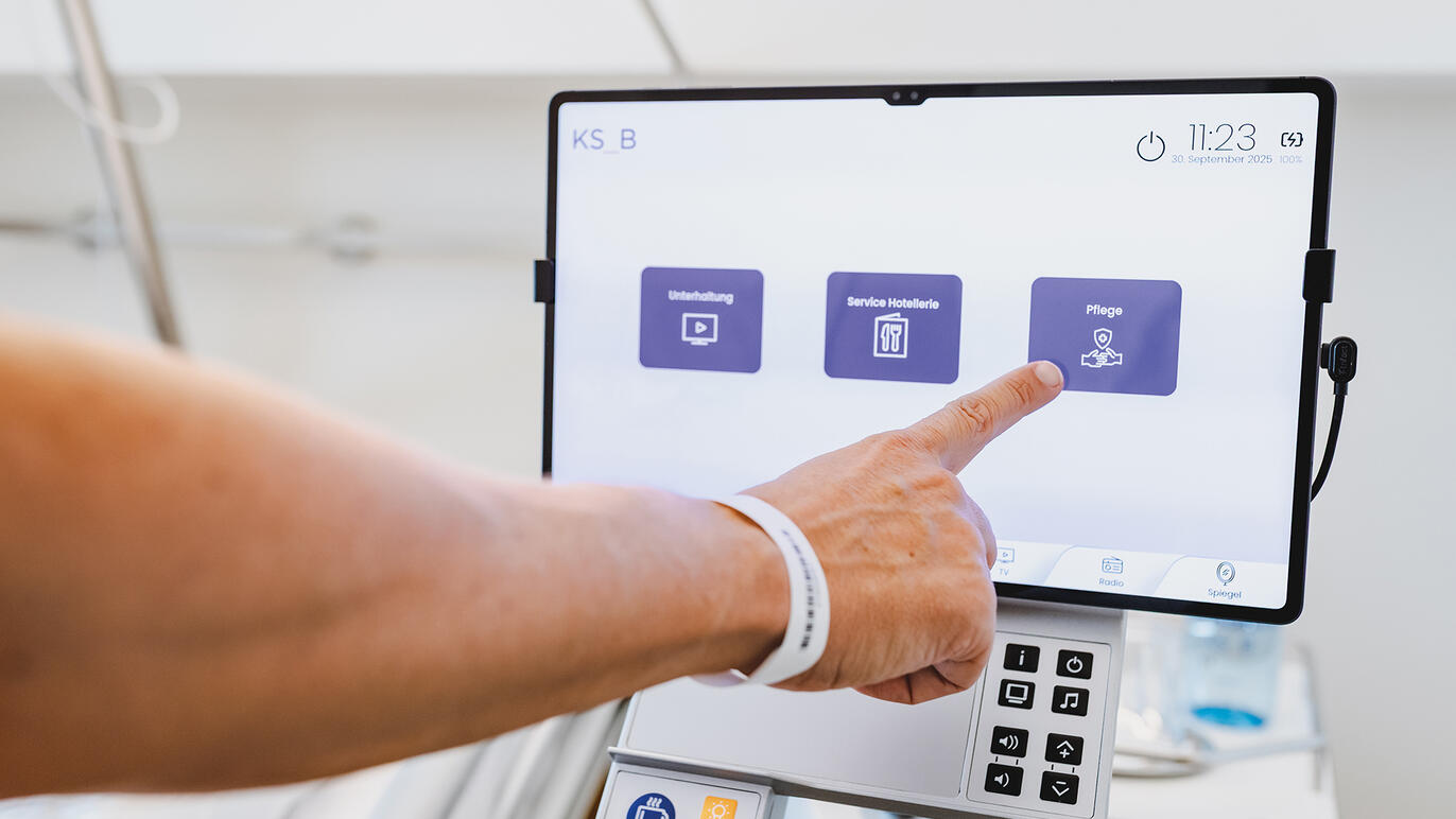 Einfache Bedienung: Die Benutzeroberfläche des KSB-Patiententerminals
