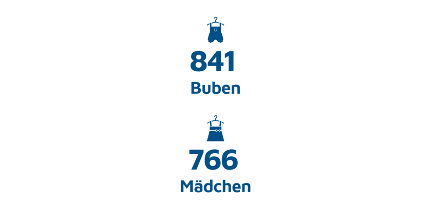 2018 kamen in Baden 841 Knaben und 766 Mädchen zur Welt. Bei den Buben gab es hier besonders oft einen kleinen Leon, Liam oder Diego, bei den Mädchen führten Mia, Alea und Elina die Namens-Hitliste an.