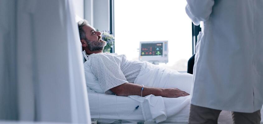 Patient im Bett