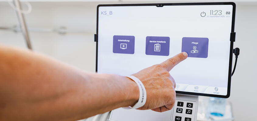 Einfache Bedienung: Die Benutzeroberfläche des KSB-Patiententerminals