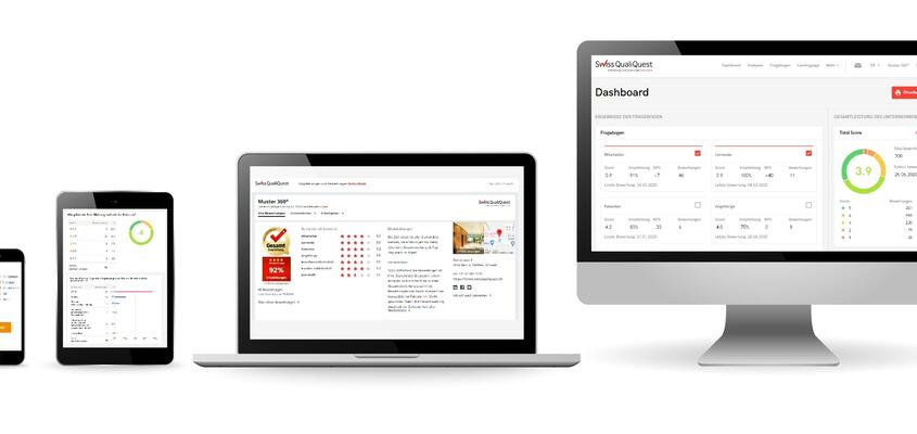 Swiss QualiQuest macht Zufriedenheit sichtbar – auf allen digitalen Geräten